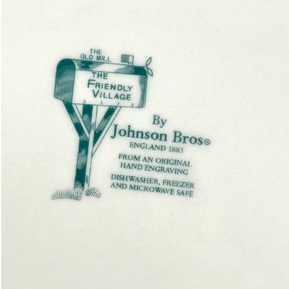 Johnson Bros Friendly Village England Vintage The Old Mill Plate-10.5" - Picture 8 of 8